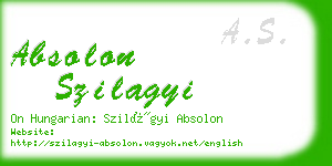 absolon szilagyi business card